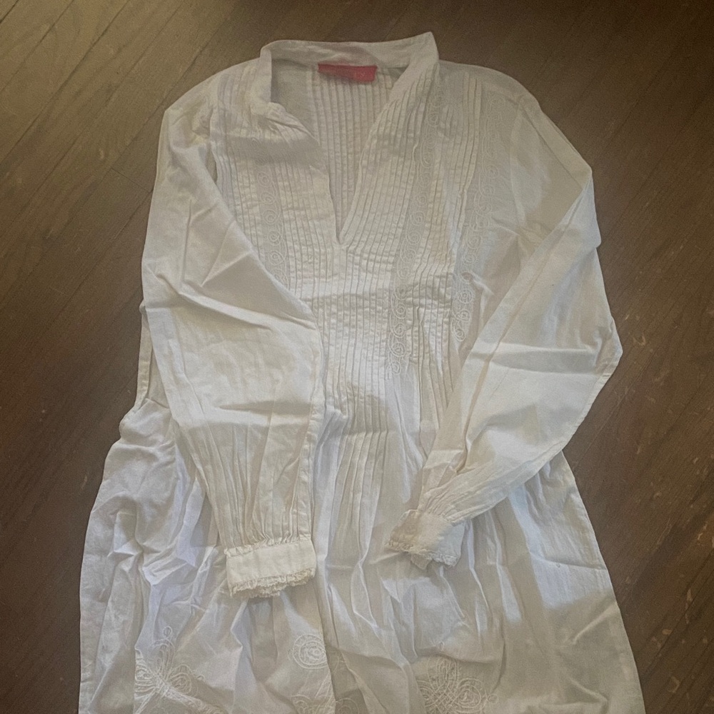 Elegant White Blouse. Boho hippy